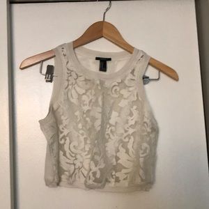 white lace top